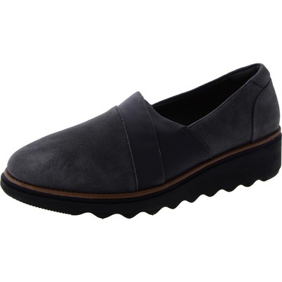 Clarks/ женские серые мокасины Sharon Pump на танкетке шириной 9 см (C, D, W) BHFO 0063