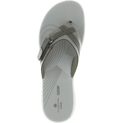 Женские босоножки-стринги Cloudsteppers by Clarks Breeze Sea серого цвета, 6 средних размеров (B,M) 8081