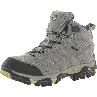 

Женские серые замшевые походные ботинки Merrell, размер 6,5, средний (B,M) BHFO 4149, Gray/navy