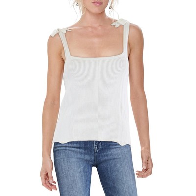 Женский укороченный топ в рубчик La Vie Rebecca Taylor с белым галстуком на плечах XL BHFO 4857