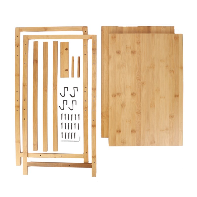 3-Tiers Microwave Shelf Stand Kitchen Rack Organizer Bamboo Multi-Purpose