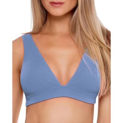 

Becca by Rebecca Virtue Womens Bonita Plunge Halter Bikini Swim Top BHFO 2316