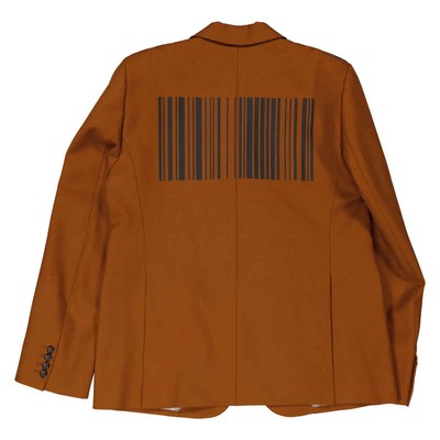 Pre-owned Vtmnts Brown Barcode Tailored Blazer Jacket