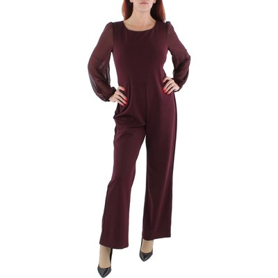 Связанная одежда Женский фиолетовый прозрачный комбинезон с вырезом лодочкой 10 BHFO 4353