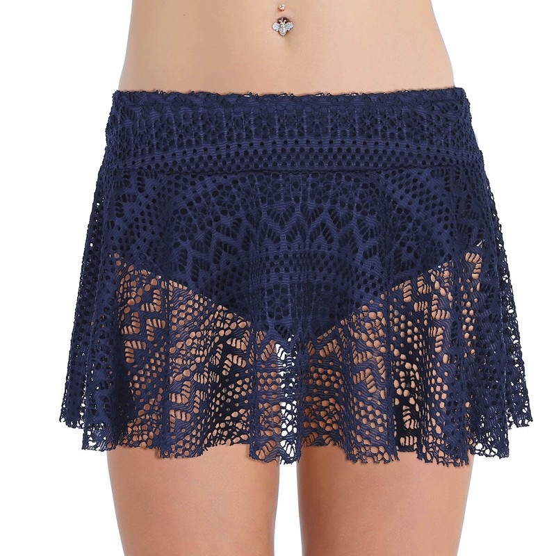 Women/'s Lace Crochet Skirted Bikini Bottom Swimsuit Short Skort Beach Swim Skirt