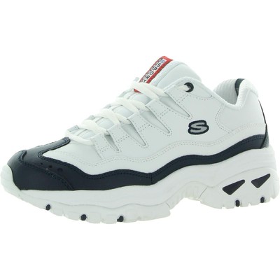 

Женские кроссовки для бега и кросс-тренинга Skechers Energy White 8 Medium (B,M) 0343, White/navy, Energy