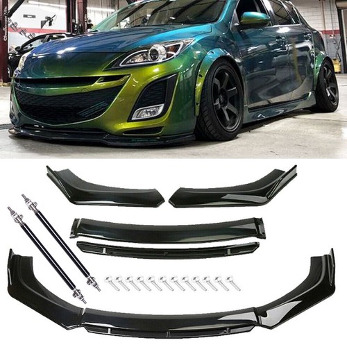 Lip Spoiler Splitter Glossy Black Strut Rod