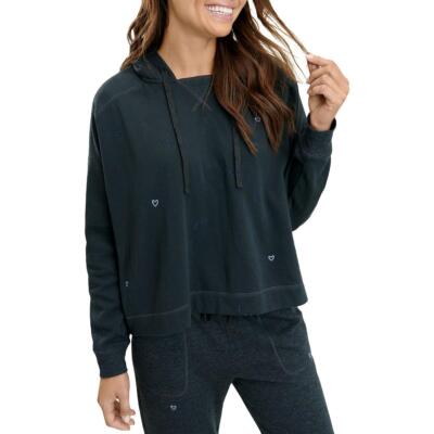 

Splendid Womens Snowland Черная уютная толстовка с вышивкой Loungewear  BHFO 2281, Черный