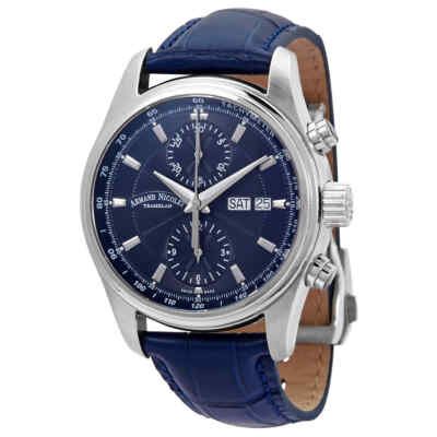 Мужские часы с хронографом Armand Nicolet MH2 с автоматическим темно-синим циферблатом