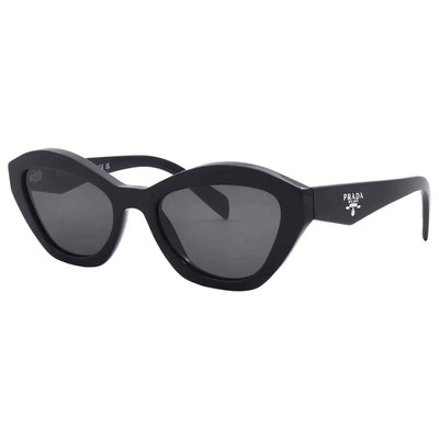 Pre-owned Prada Dark Grey Cat Eye Ladies Sunglasses Pr A02s 16k08z Pr A02s 16k08z In Gray
