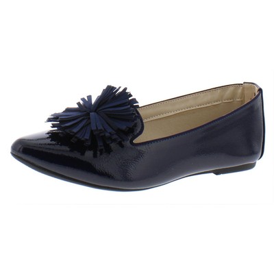 Женские лакированные мокасины-слипоны Beacon Womens Claire темно-синего цвета шириной 6 см (C, D, W) BHFO 3101