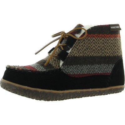 

Женские черные замшевые зимние и зимние ботинки Minnetonka, размер 6, средний (B,M) BHFO 2303, Black multi