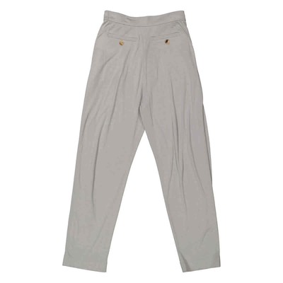 Pre-owned Burberry Ladies Heather Melange Strap Detail Jersey Tailored Trousers, Brand In Check Description