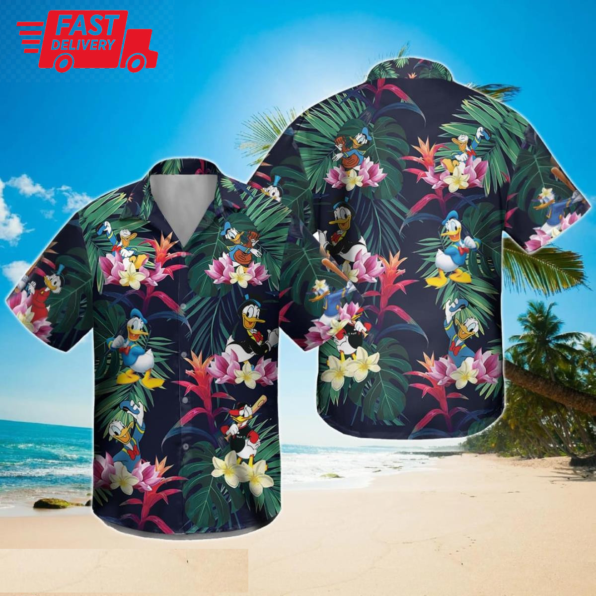 Disney Donald Duck 3D HAWAII SHIRT Mother Day Gift All Over Print Best Price - Picture 3 of 3