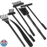 6pcs Mini Zen Garden Rake Tool, DIY Sand Zen Garden Tools for Office, Elegant Zen Garden Tools, Meditation Rock Sand Garden Accessories(Black)