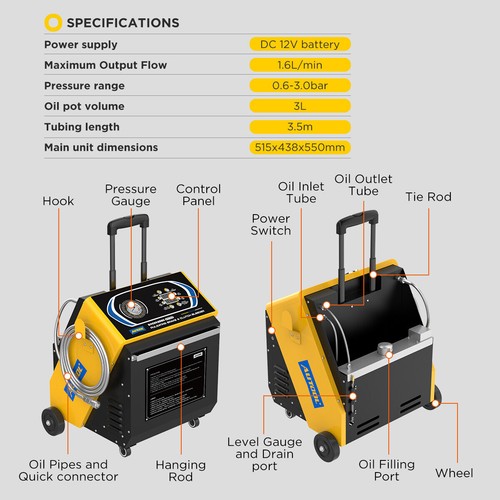 AUTOOL AST618 Auto Brake Bleeder Kit Electric Brake Fluid Oil Exchange Machine