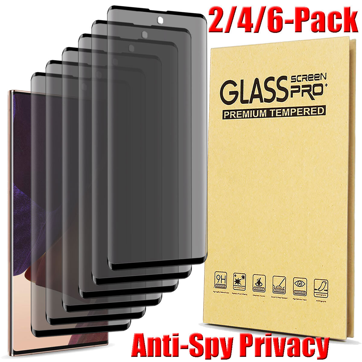 Samsung Galaxy Note20 S21 S22 S23 Ultra Privacy Tempered Glass Screen Protector