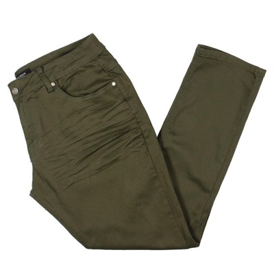 Мужские джинсы Blu Rock Green Classic Rise Slim Denim с прямыми штанинами 34/30 BHFO 1185