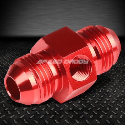 8AN AN8 AN-8 СОЕДИНИТЕЛЬНЫЙ ПАТРУБОК С БОКОВЫМ ОТВЕРСТИЕМ 1/8 NPT КРАСНЫЙ АЛЮМИНИЕВЫЙ ПЕРЕХОДНИК ДЛЯ ФИТИНГОВ