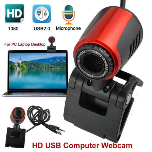 HD 1080P Webcam USB Computer Web Camera  With Microphone For PC Laptop Desktop