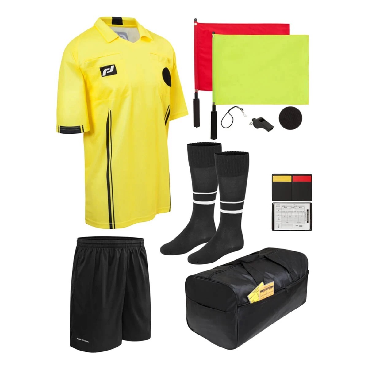 Soccer Referee Uniform 10 Piece Starter Kit Size