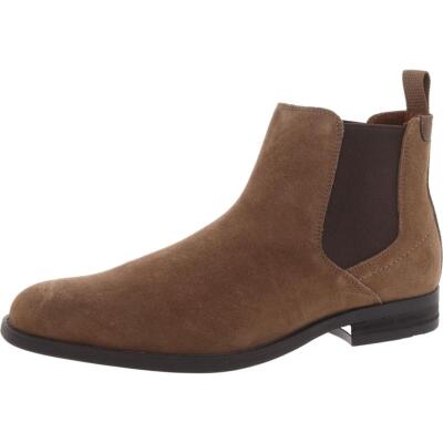 Aldo Womens Colleen Brown Suede Ankle Chelsea Boots 7 Medium (B,M) BHFO 6820