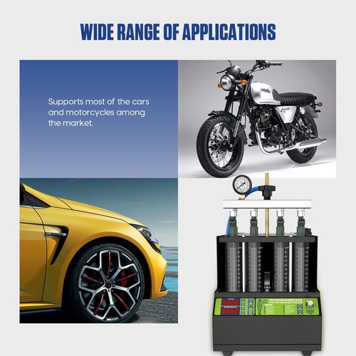 Automotive Ultrasonic Fuel Injector Cleaner Tester Injector Cleaning Machine