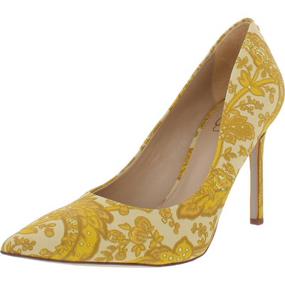 Женские замшевые туфли-лодочки Sam Edelman из орехово-желтого материала 8 Medium (B, M) BHFO 3710