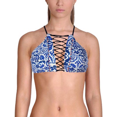 Женский купальник Nanette Lepore Talavera синий с цветочным принтом, раздельный XS BHFO 2898