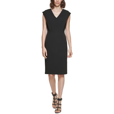 

Женское черное платье-футляр до колен из крепа с аквалангом Calvin Klein Petites  BHFO 8385, Черный