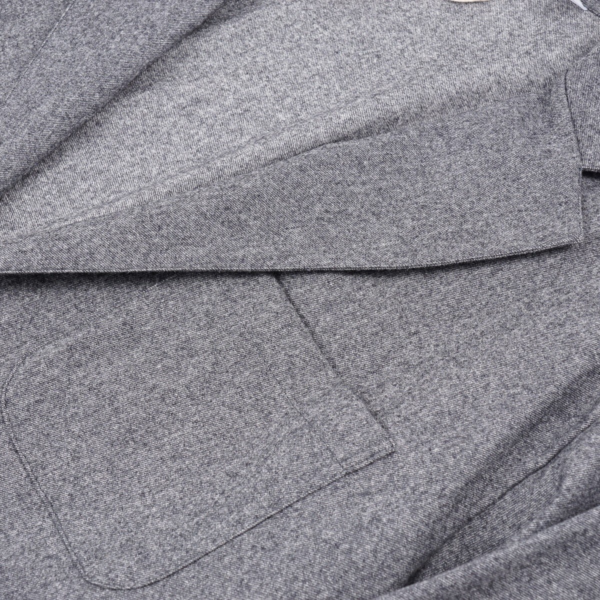 Pre-owned Finamore 1925 Finamore Napoli Unlined Lightweight Flannel Wool Sport Coat 42r (eu 52) In Gray