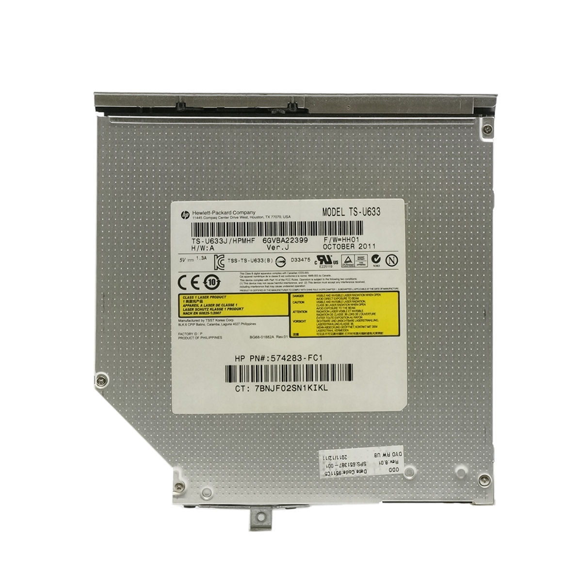 HP CD, DVD y Blu-ray Discos Portátil interna