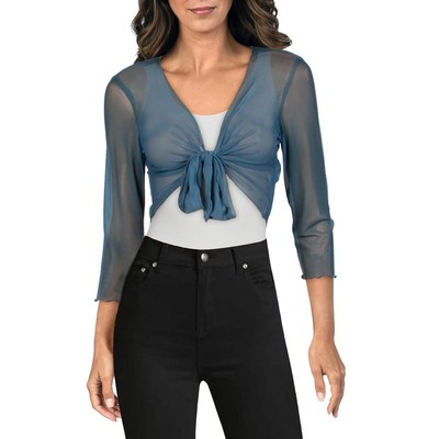 

Женский темно-синий кардиган Connected Apparel, болеро с прозрачной завязкой спереди,  BHFO 6013, Navy