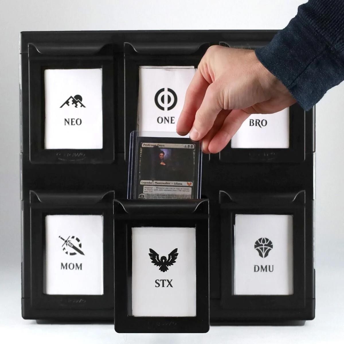 X2 BCW 6 Drawer Card Catalog Black Boxes Stackable Acid Free w/ Partitions DEAL