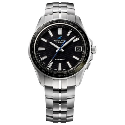 Pre-owned Casio Oceanus Manta Ocw-s400-1ajf Black Titanium Men's Watch In Box
