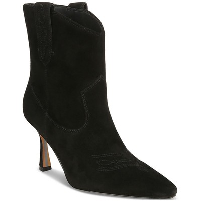Женские черные замшевые сапоги до середины икры Sam Edelman Moe 9.5 Medium (B,M) BHFO 6923