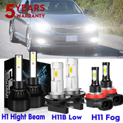 For Kia Optima 2011 2012 2013 6000K 6X LED Headlights High Low Fog Light Bulb C9