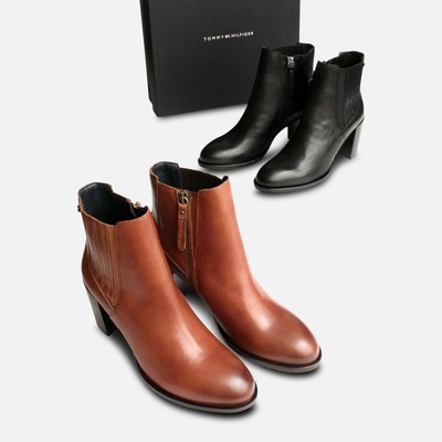 TOMMY HILFIGER COGNAC BRAUNER ABSATZ TOMMY HILFIGER PENELOPE STIEFEL