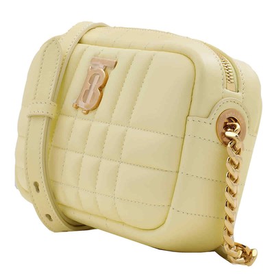 Pre-owned Burberry Mini Camera Bag 8066149 In Cool Lemon