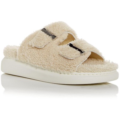 Женские шлепанцы Alexander McQueen Suola Gomma цвета слоновой кости шириной 36 см (C, D, W) 3786