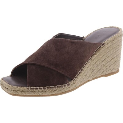 Женские босоножки на танкетке Vince из коричневой замши Gaelan, размер 10, средний (B,M), BHFO 6986