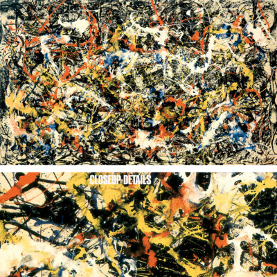 54W''x34H'' CONVERGENCE by JACKSON POLLOCK - DRIP SPLAT PAINTING CHOICES of CANVAS