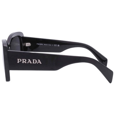 Pre-owned Prada Grey Butterfly Ladies Sunglasses Pr A08s 1ab5s0 56 Pr A08s 1ab5s0 56 In Gray