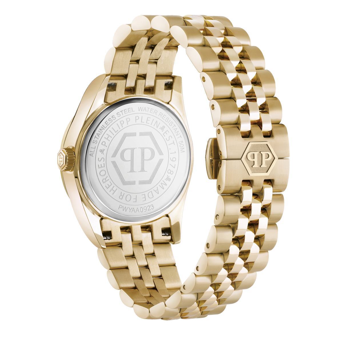 Pre-owned Philipp Plein Women's Watch Analog Quartz Up-to-date Superlative Pwyaa0923 Steel
