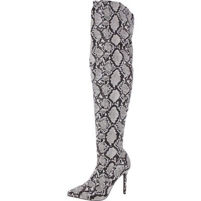 

Женские замшевые сапоги выше колена Thalia Sodi Rominaa BHFO 4198, Natural snake, Rominaa