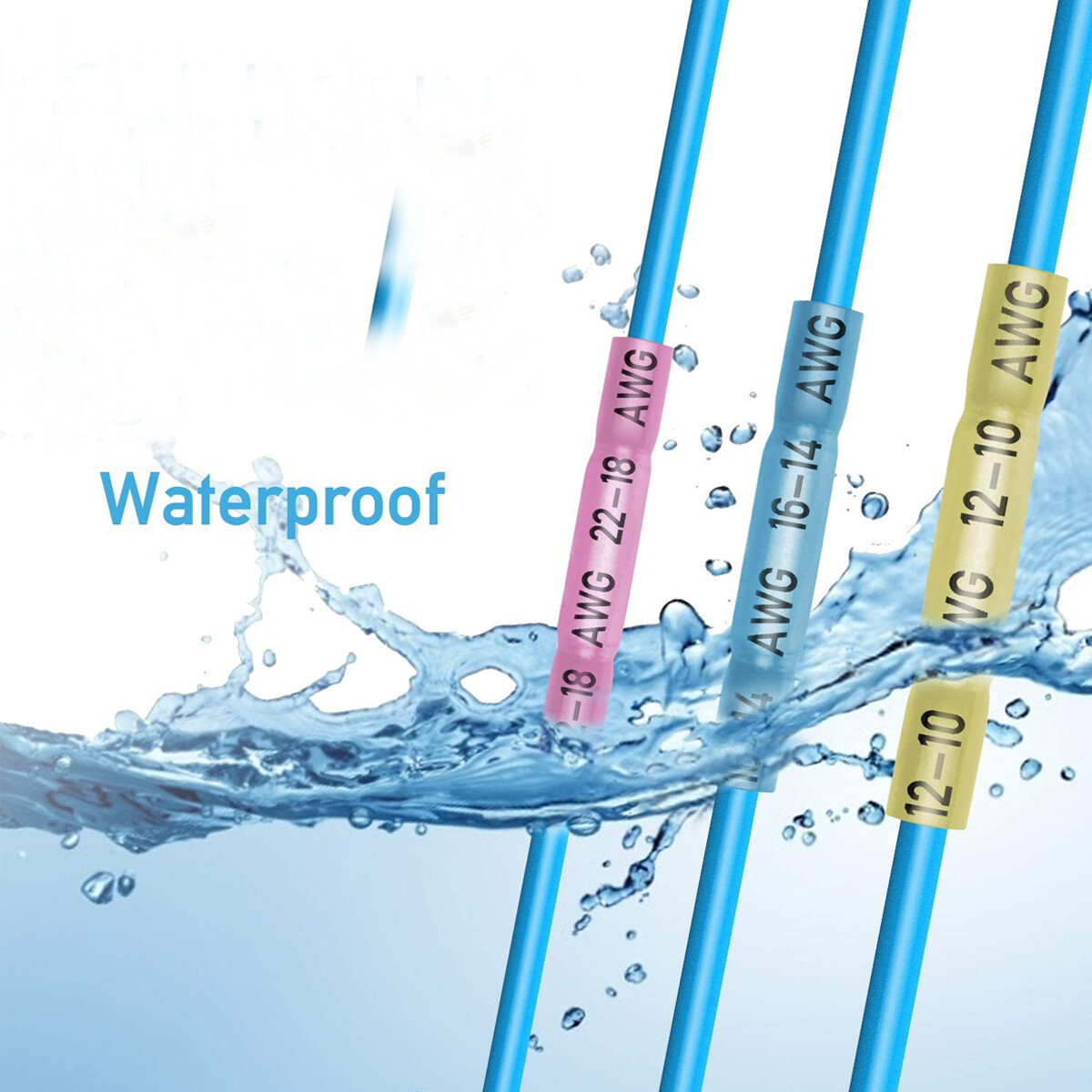 240pcs Waterproof  Wire Connectors Heat Shrink Marine Automotive Terminals kit