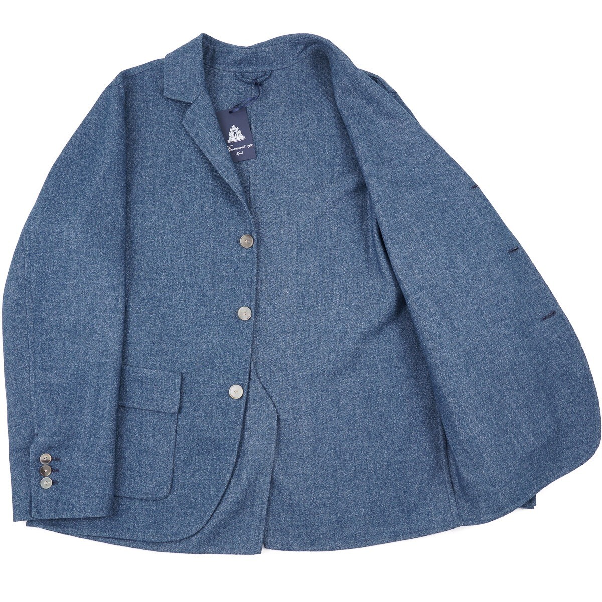 Pre-owned Finamore 1925 Finamore Napoli Deconstructed Unlined Wool-cashmere Sport Coat 42r (eu 52) In Blue