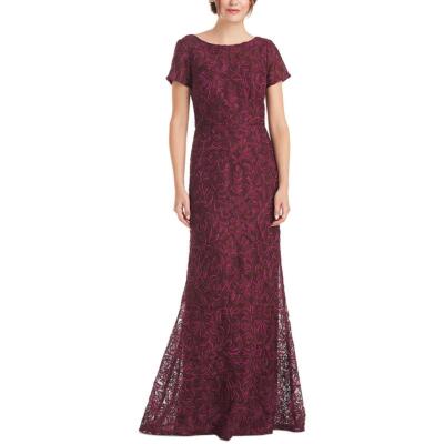 

JS Collections Женское платье макси Jolene Purple Soutache Mesh  BHFO 8190, Merlot
