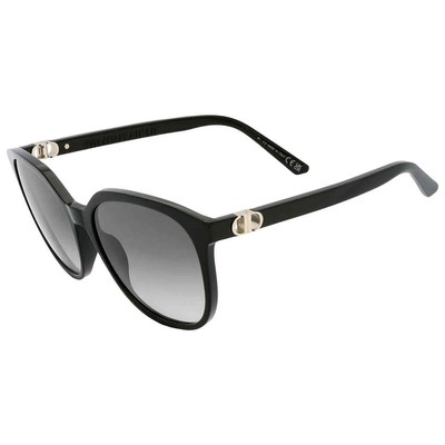 Pre-owned Dior Smoke Gradient Oval Ladies Sunglasses Montaignemini Si Cd40018i 01b 58 In Gray