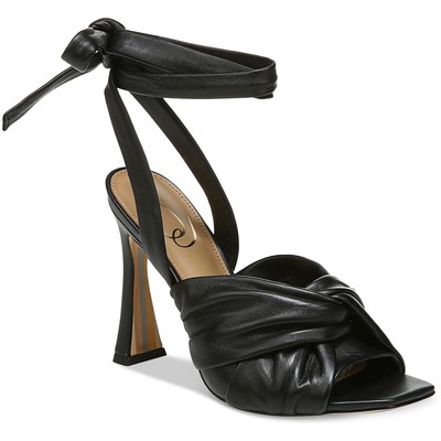 

Черные кожаные туфли на каблуке Sam Edelman Lenora 8 Medium (B,M) BHFO 5233, Black leather